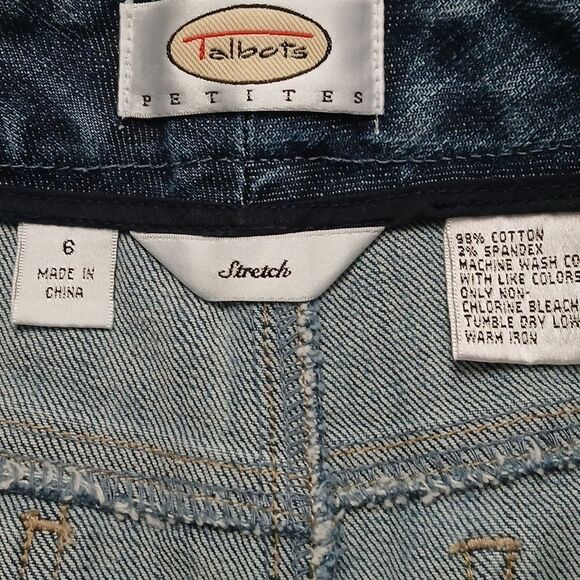 Talbots Petites Stretch denim jean skirt Sz 6P EUC - Picture 5 of 5
